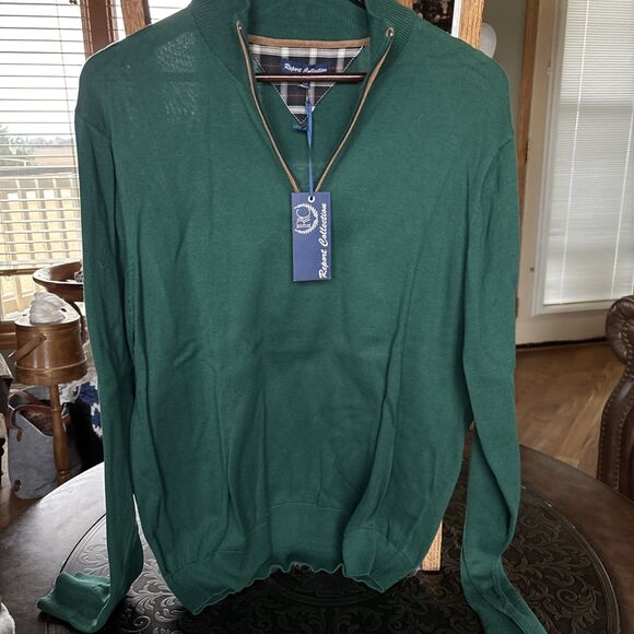 Report Collection mens Pullover Sweater Large New With Tags 1/4 Zip Neck - Picture 3 of 5